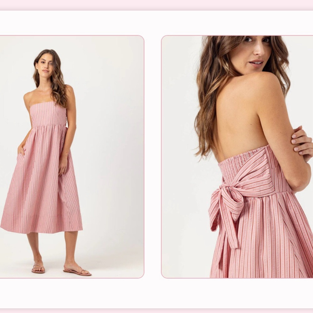 Sunday’s XS Pink Striped convertible dress or skirt brand new